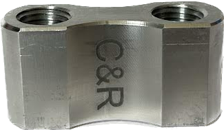Sharp Shooter Dual Tip Holder 1/4" Inlet -Two 1/4" Discharge Openings