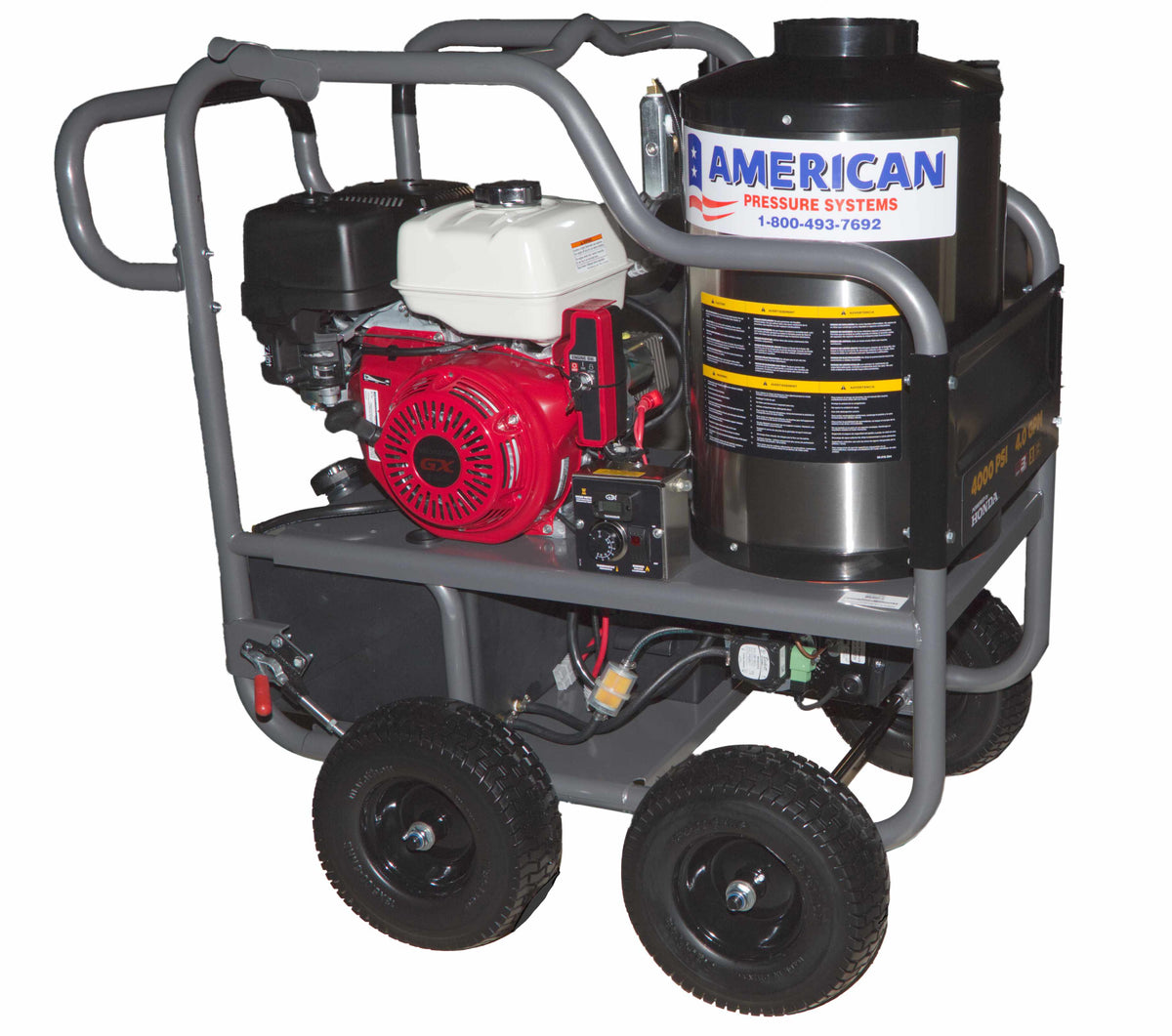 4,200 PSI - 4.0 GPM HOT WATER PRESSURE WASHER WITH HONDA GX390 ENGINE & GENERAL