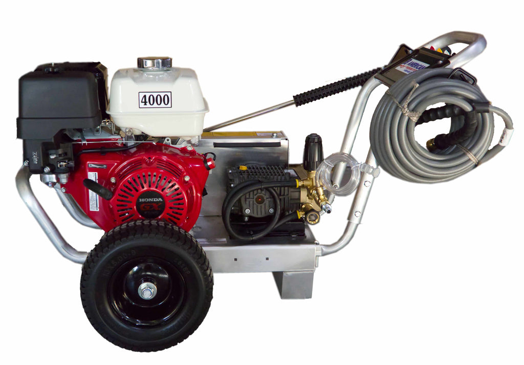 GX390 Honda 4 GPM 4000 PSI Belt Drive General Pump Aluminum Frame Commercial