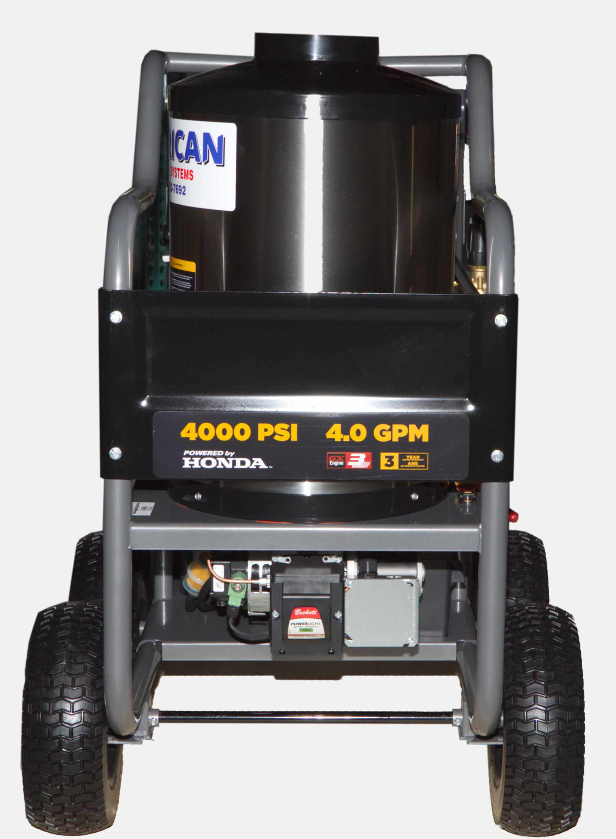 4,200 PSI - 4.0 GPM HOT WATER PRESSURE WASHER WITH HONDA GX390 ENGINE & GENERAL