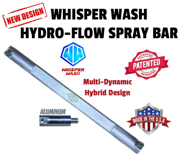 Whisper Wash Spray Bar Classic and Ultra Clean 19" 2 X Tips HF-AL-CL