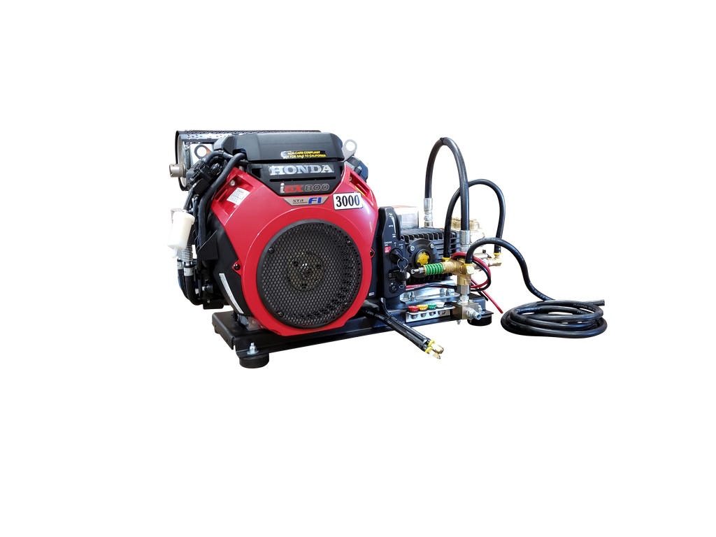 Honda V Twin-iGX800 W/EFI 10.0 GPM 3000 PSI HD Steel Skid Belt Drive SB1030HG