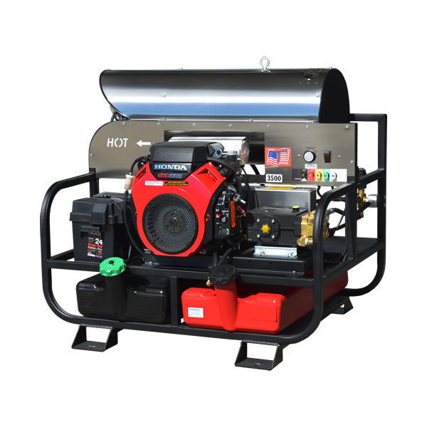 GX630 Honda Electric Start H.O. Hot Water Commercial SKID 6.0 GPM 4000 PSI