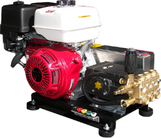 GX390 Honda 4 GPM 4000 PSI Skid Mount Belt Drive General Pump HD Steel
