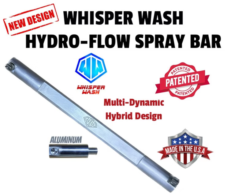 Whisper Wash 16" HF-AL-UC Aluminum Spray Bar 2-Tip UC616HC